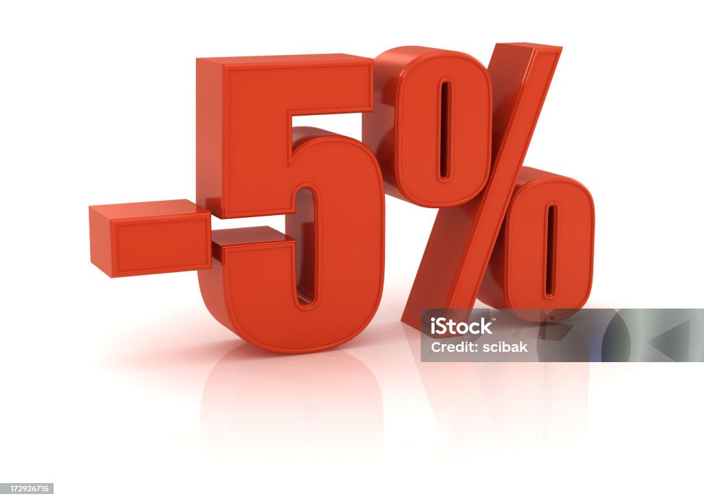 5% - Lizenzfrei Zahl 5 Stock-Foto