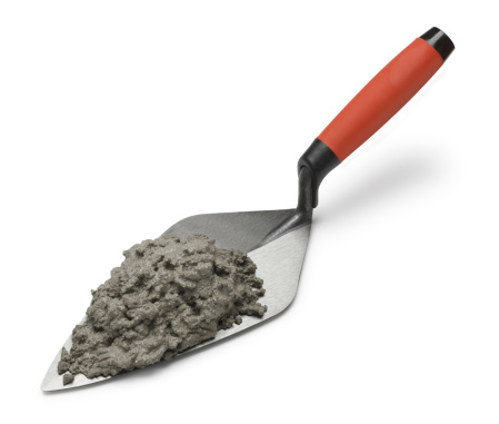 A trowel with fresh mortar. Please see some similar pictures from my portfolio: