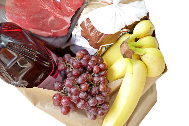istock Bag of Groceries From Above with Clipping Path 172926744