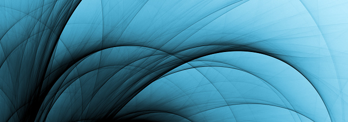 abstract fading blue curves (slight natural grain on surfaces)