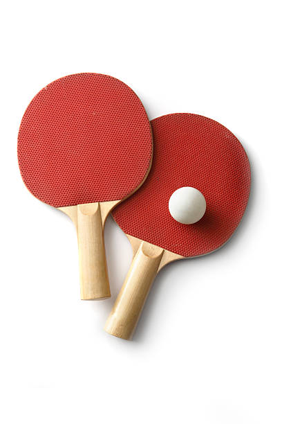 sport: mazza da tennis da tavolo - racchetta da tennis da tavolo foto e immagini stock