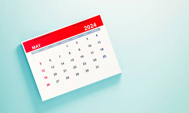 istock 2024 May Calendar on Blue Background 1729279237