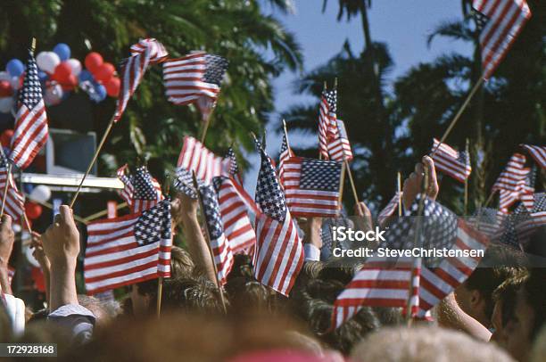Presidential Campaign Trail Stock Photo - Download Image Now - Election, US Republican Party, American Flag