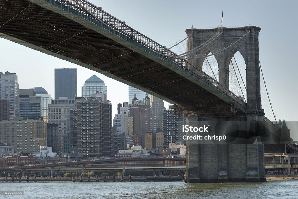 ニューヨークブルックリン橋 - つり橋のロイヤリティフリーストックフォト