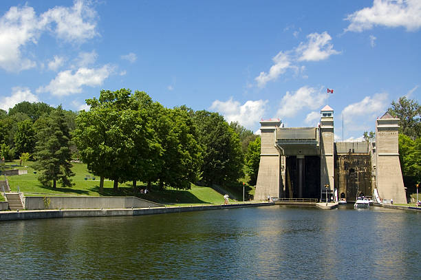 istock Peterborough lift locks on waterway. 172928353