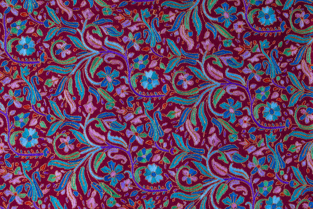 istock Detail handmade pashmina shawl with delicate embroidery 1729288515