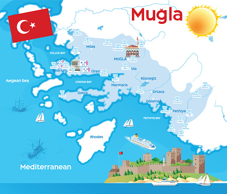 Cartoon Map of Muğla
https://maps.lib.utexas.edu/maps/middle_east_and_asia/turkey_republic_2002.html