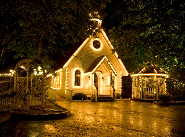 Romantic wedding chapel near the Smoky Mountains.