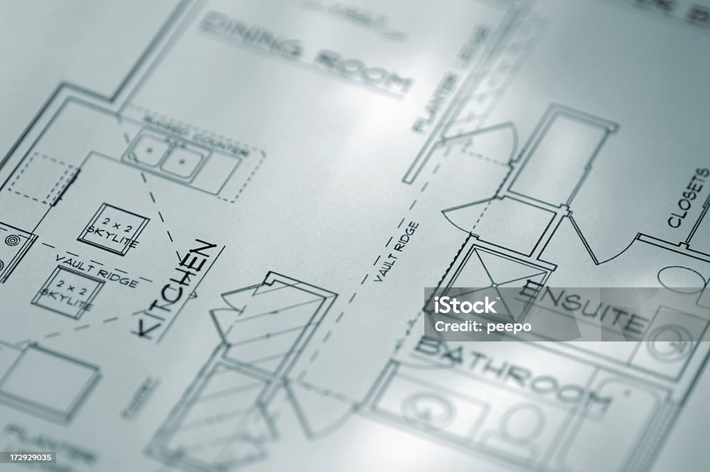 architecural Планы серии - Стоковые фото Кухня роялти-фри