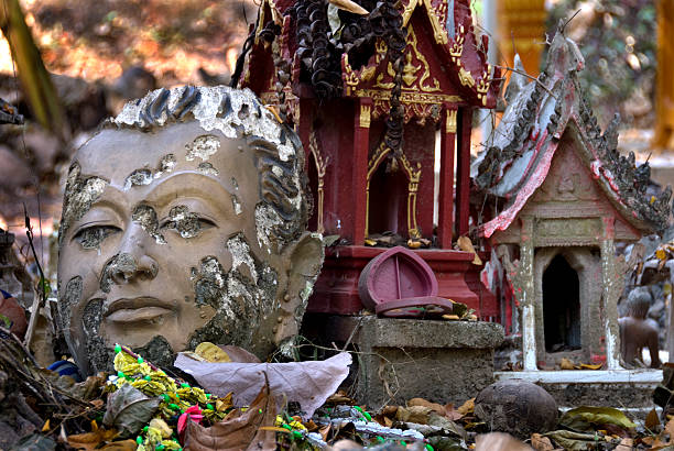 Buddhist Head stock photo