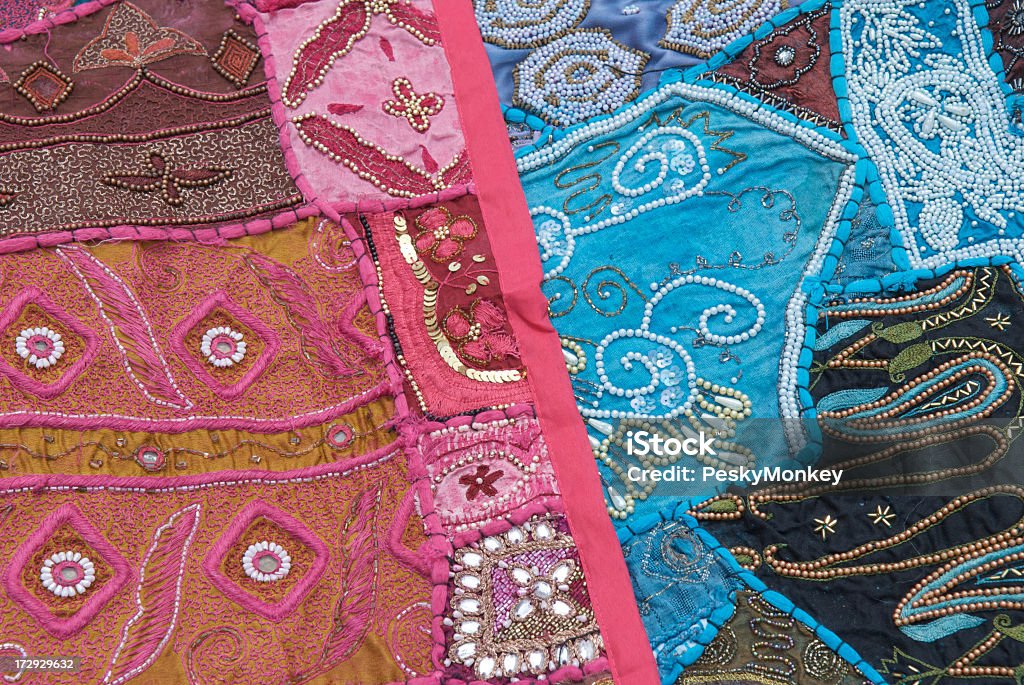 Funky tecidos coloridos, texturas eclética fundo - Royalty-free Boémia Foto de stock