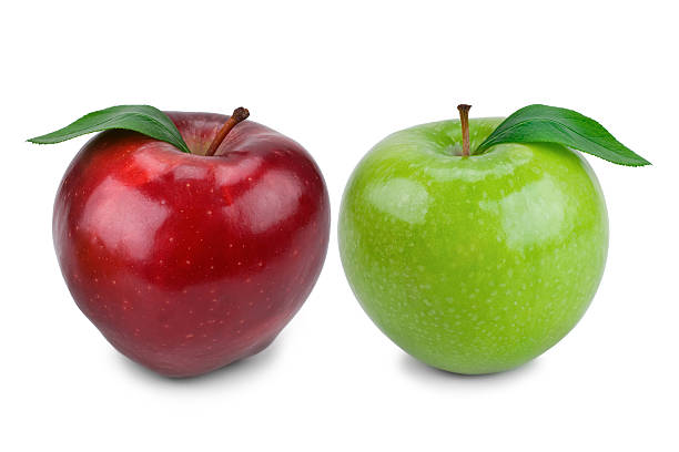 レッド&のグリーンアップル - apple granny smith apple red delicious apple fruit ストックフォトと画像