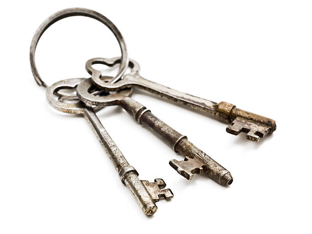 Isolated Skeleton Keys stock photo