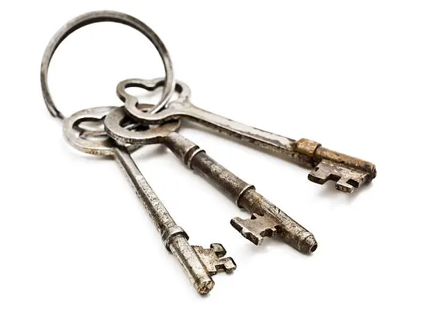 Photo of Isolated Skeleton Keys