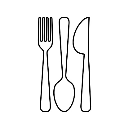 Cutlery Icon. Restaurant, Food and Drink, Dinner.