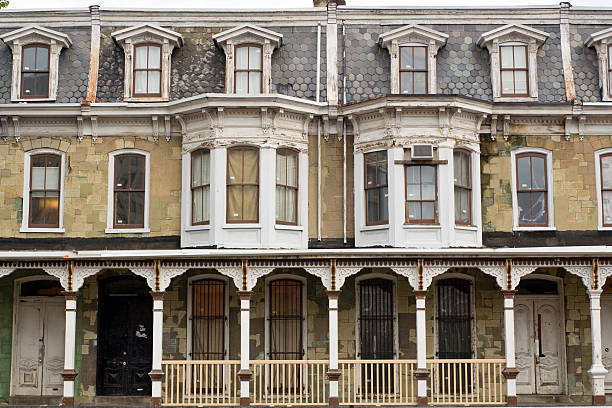 Fancy old townhouse in Philadelphia stock photo