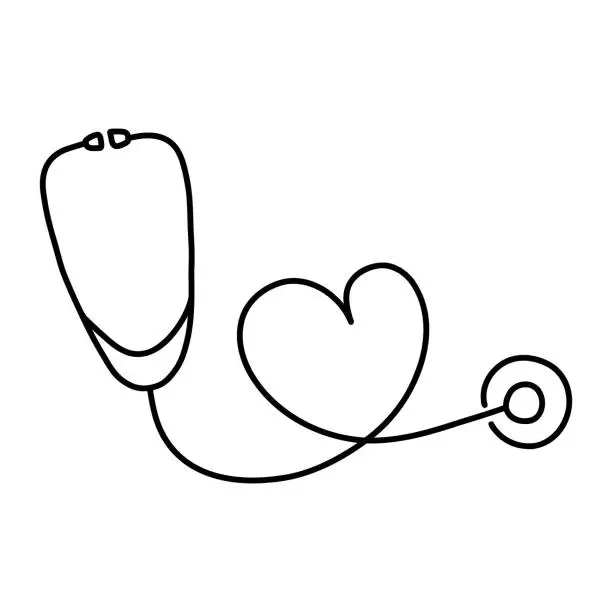 Vector illustration of Healthcare Icon. Health, Doctor, Stethoscope, Heart.