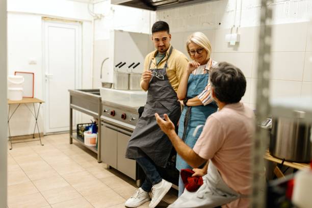 istock Productive family making plans for their restaurant 1729333171