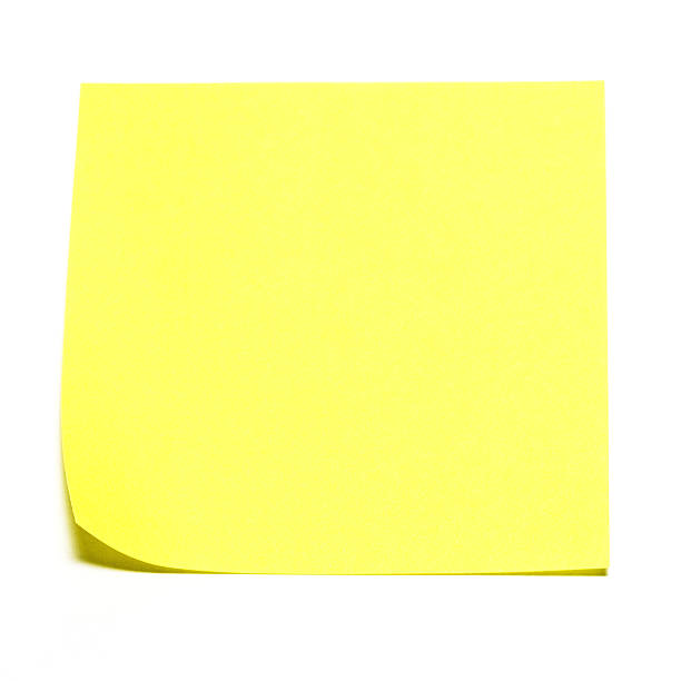 Yellow Sticky Note stock photo