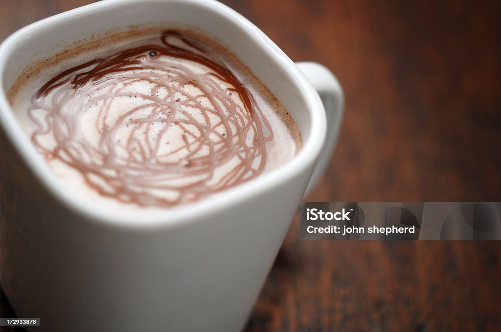 chocolate quente close-up - Foto de stock de Bebida quente royalty-free