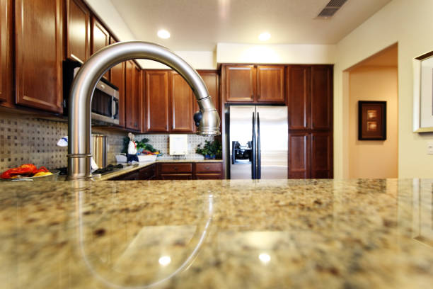istock view of a modern kitchen from behind the sink 172933998