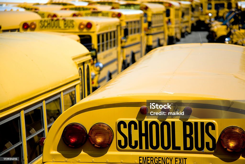 American School Bus - Foto stock royalty-free di Scuolabus