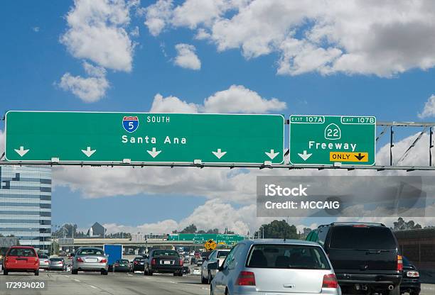 Estrada Califórnia - Fotografias de stock e mais imagens de Autoestrada - Autoestrada, Sinal, Anaheim - Califórnia