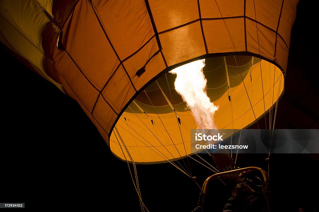 Balão de ar quente-Predawn chama detalhe - Foto de stock de Balão de ar quente royalty-free