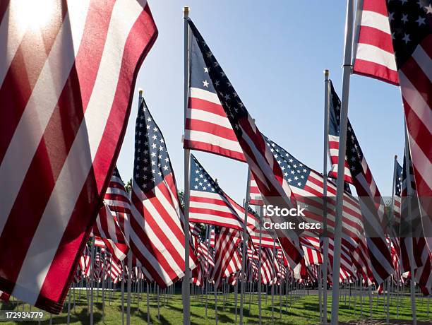 American Flags Stock Photo - Download Image Now - Abstract, American Culture, American Flag
