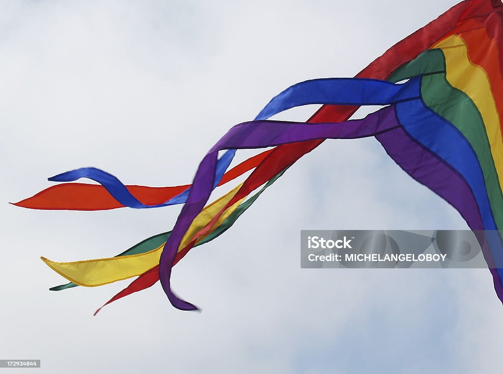 Gay Pride Flagge - Lizenzfrei Blasen Stock-Foto