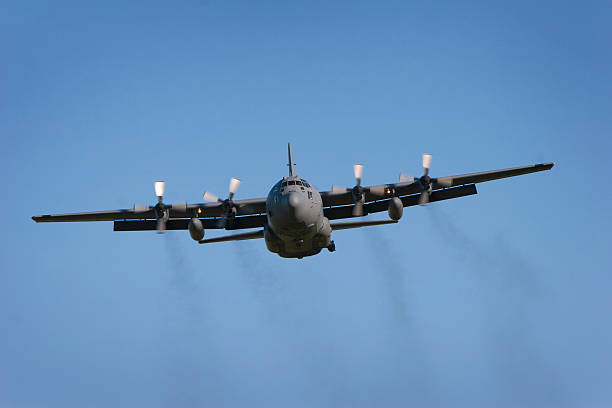 istock Military C-130 in Flight 172934939