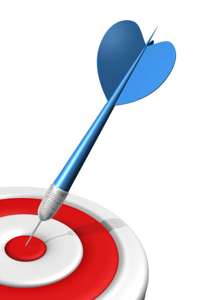 istock Blue dart hits center of target 172935061