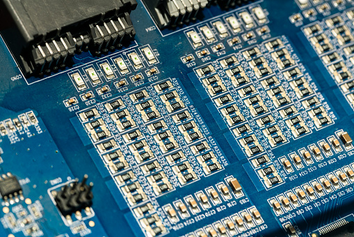 Electrical mainboard Partial close-up