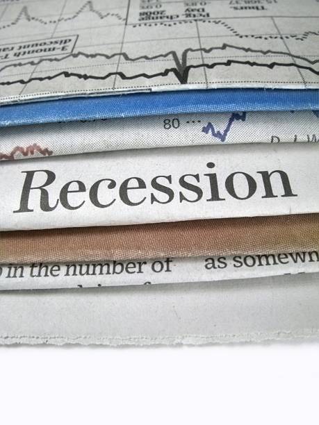 不況のニュース - newspaper headline unemployment finance recession ストックフォトと画像