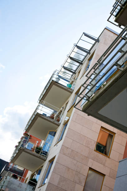 istock Balconies agaist the blue sky. 172935432