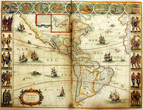 istock North and South America 1635 | Antique Map Collection 172936261