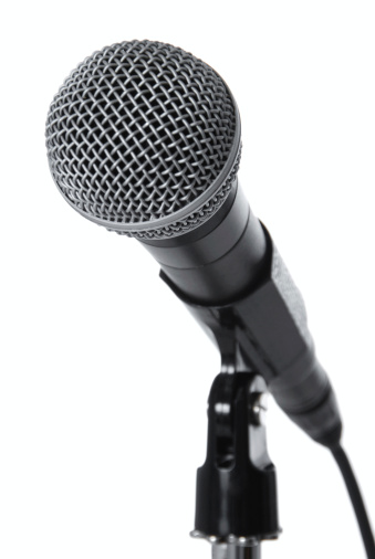 Microphone Close Up Stock Photo - Download Image Now Message, Press Room, Announcement Message - iStock