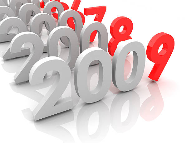 istock New year 2009 and old 2008,2007... 172936873