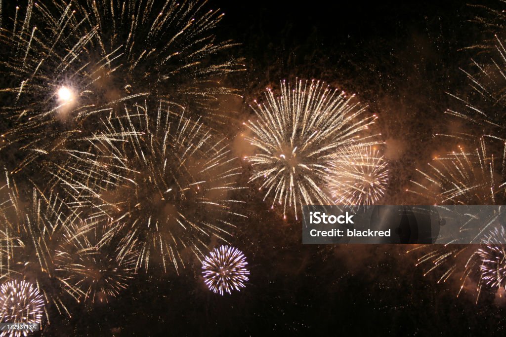 New Year Firework Display on Night Sky Celebration fireworks explosion on the night sky.Similar images - Abstract Stock Photo