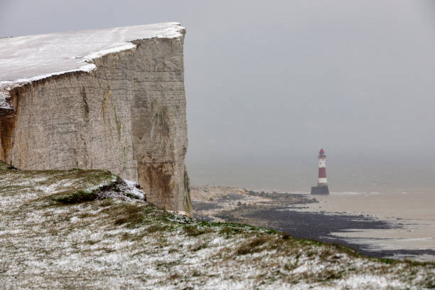 Greenfields Of Beachy Head And Chalk Cliffs In Eastbourne, UK