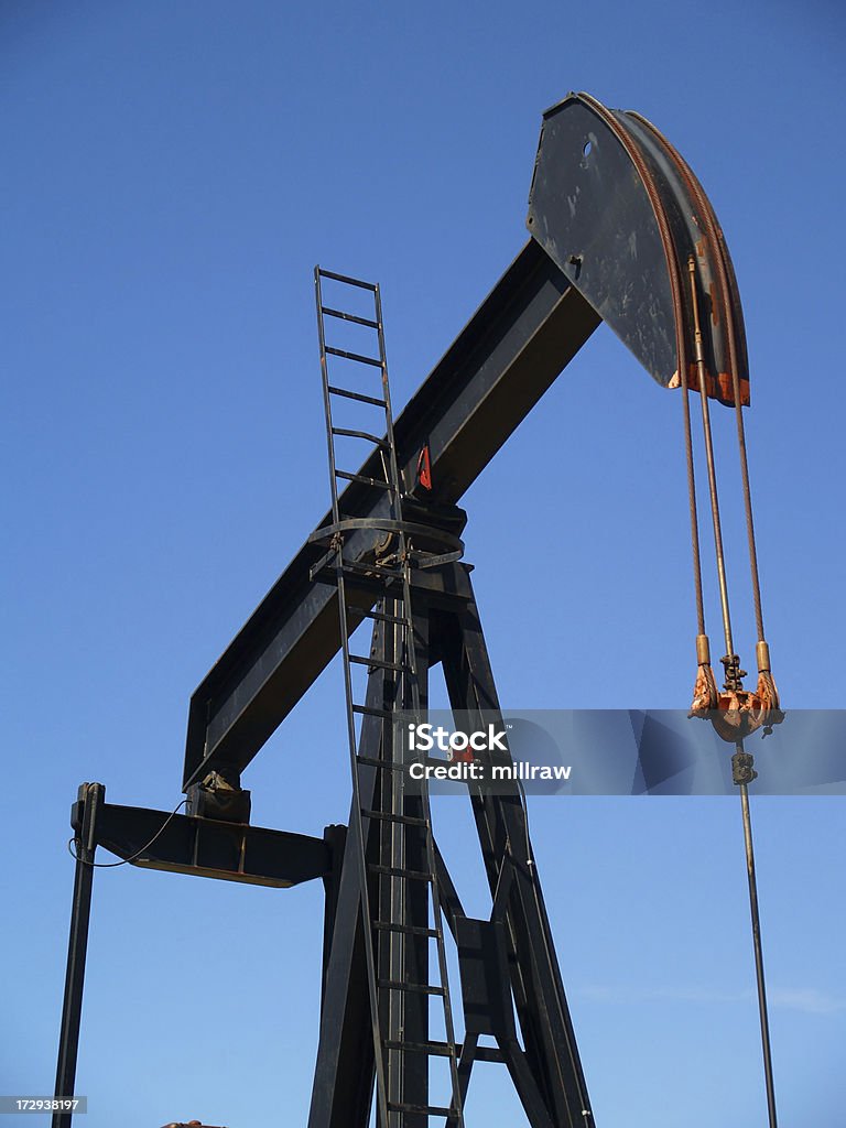 Óleo Pumpjack-preto - Foto de stock de Alberta royalty-free