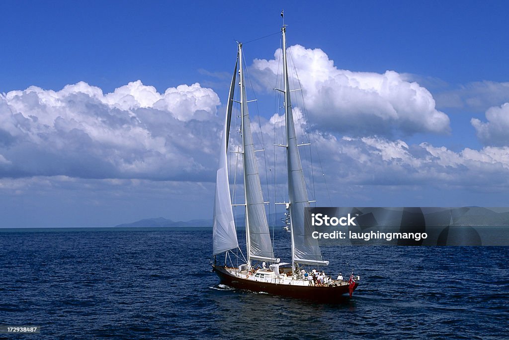 daydream vela yacht Vista da sopra - Foto stock royalty-free di Acqua