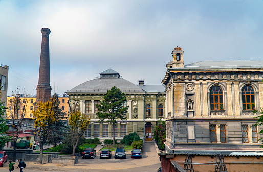 Odessa, Ukraine, October 27, 2019: historical and industrial buildings of the center of Odessa
