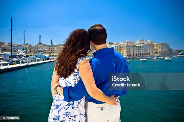 Loving Couple By The Bay Stock Photo - Download Image Now - Adult, Adults Only, Affectionate