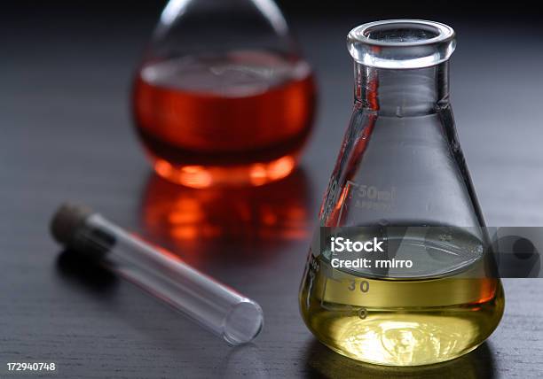 Beakers And Test Tubes Stock Photo - Download Image Now - Acid, Science, Learning