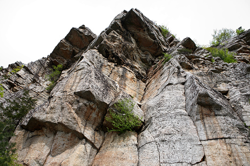 jagged cliff face