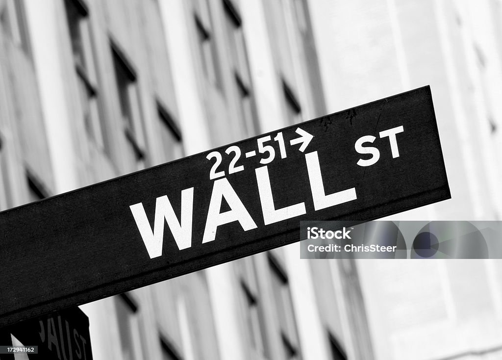 Wall Street a New York - Foto stock royalty-free di Wall Street