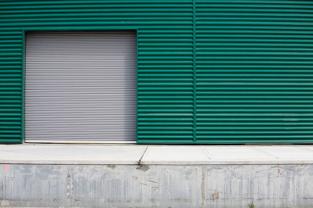 istock Industrial warehouse corrugated metal wall backgrounds, textures and patterns 172942135