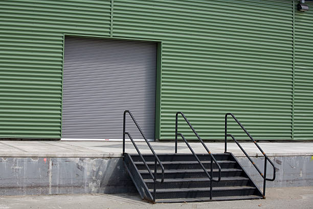 istock Industrial warehouse corrugated metal wall backgrounds, textures and patterns 172942137