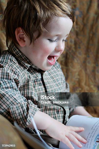 Boy Reading Foto de stock y más banco de imágenes de 2-3 años - 2-3 años, Aprender, De ascendencia europea